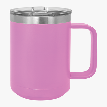 Inspirational Coffee Mug Tumbler - "Life Begins After Coffee" - 15oz