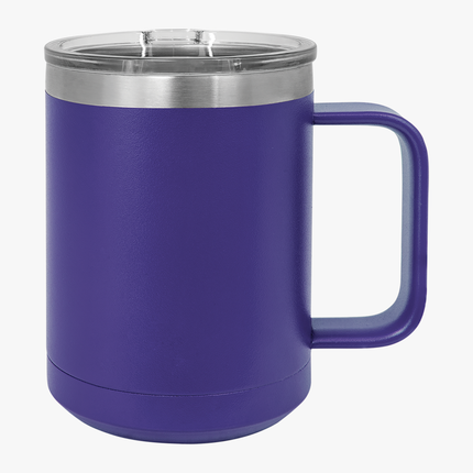 Inspirational Coffee Mug Tumbler - "Life Begins After Coffee" - 15oz