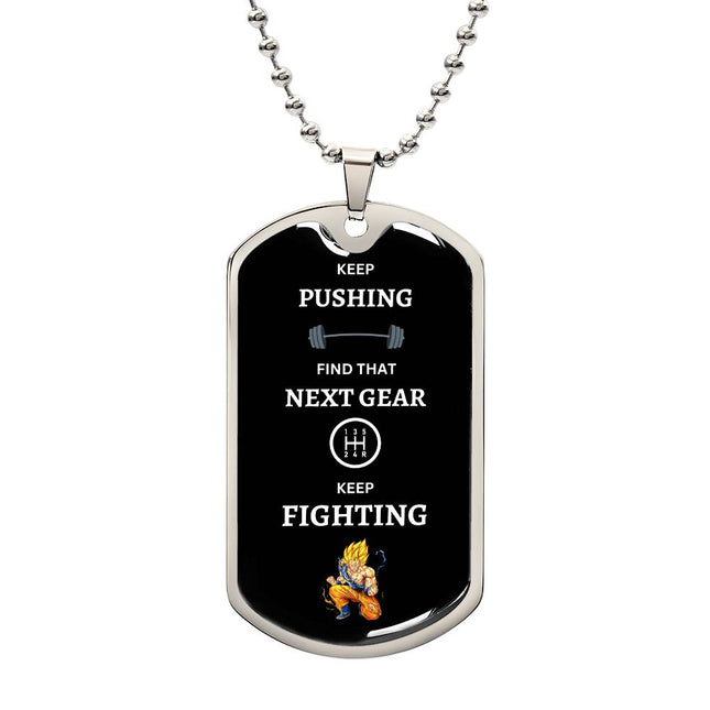 Work Hard Dog Tag (Goku)